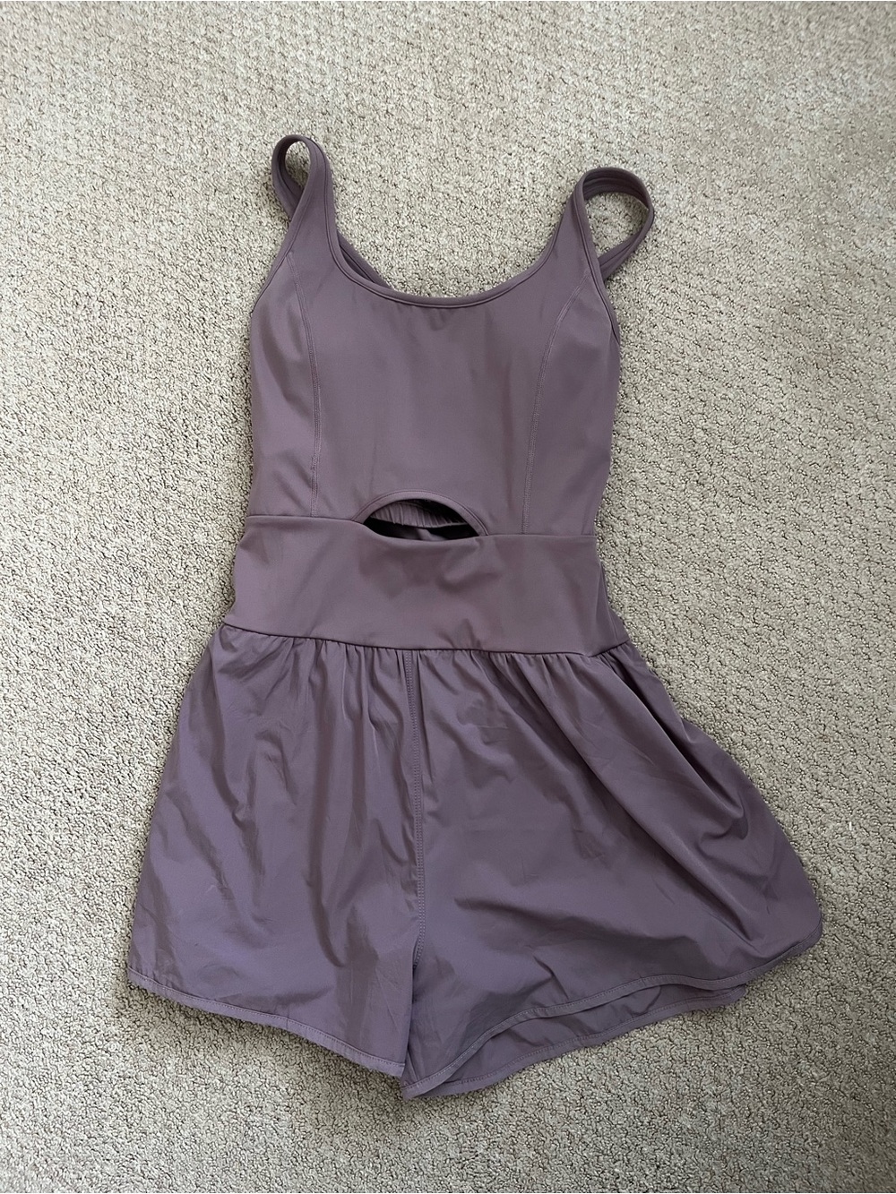 Women’s Purple Romper Jumper With Cutout & Crossover Back Detail